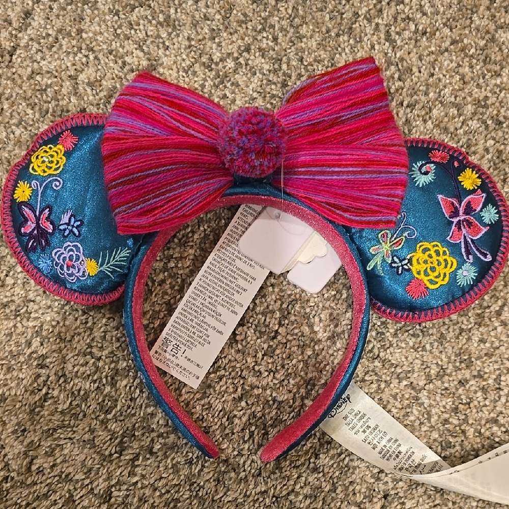 Disney Embroidered Ears Headband - Blue and Pink